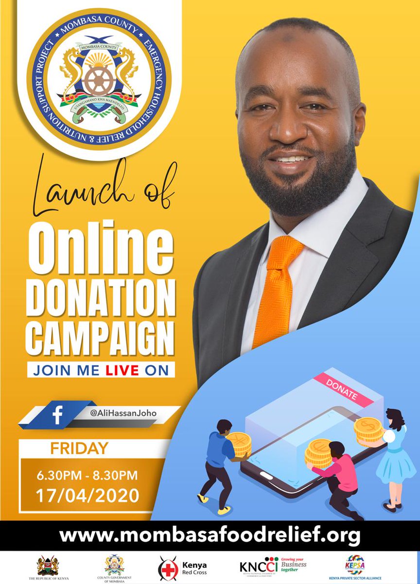 machedamike's tweet photo. H.E @HassanAliJoho made it clear that every single cent will be accounted for.The food distribution program will be transparent &amp; that he's going to use technology not before used in Kenya on such scale! He'll explain that technology Ina few minutes! #InSolidarityWithMombasa https://t.co/bPM8HI1Hxv