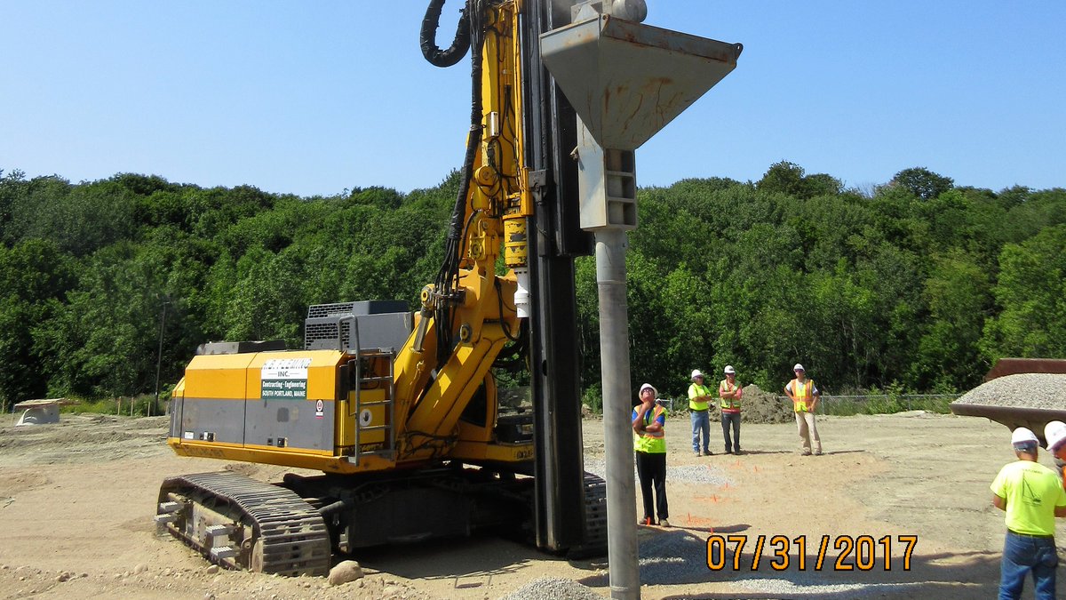 EquipCorp's tweet photo. The #RTG RG 19 T with #VIPAC System is perfect for installing Aggregate Piers as demonstrated by HB Fleming used in Lewiston, Maine. https://t.co/Sqom4kGH52