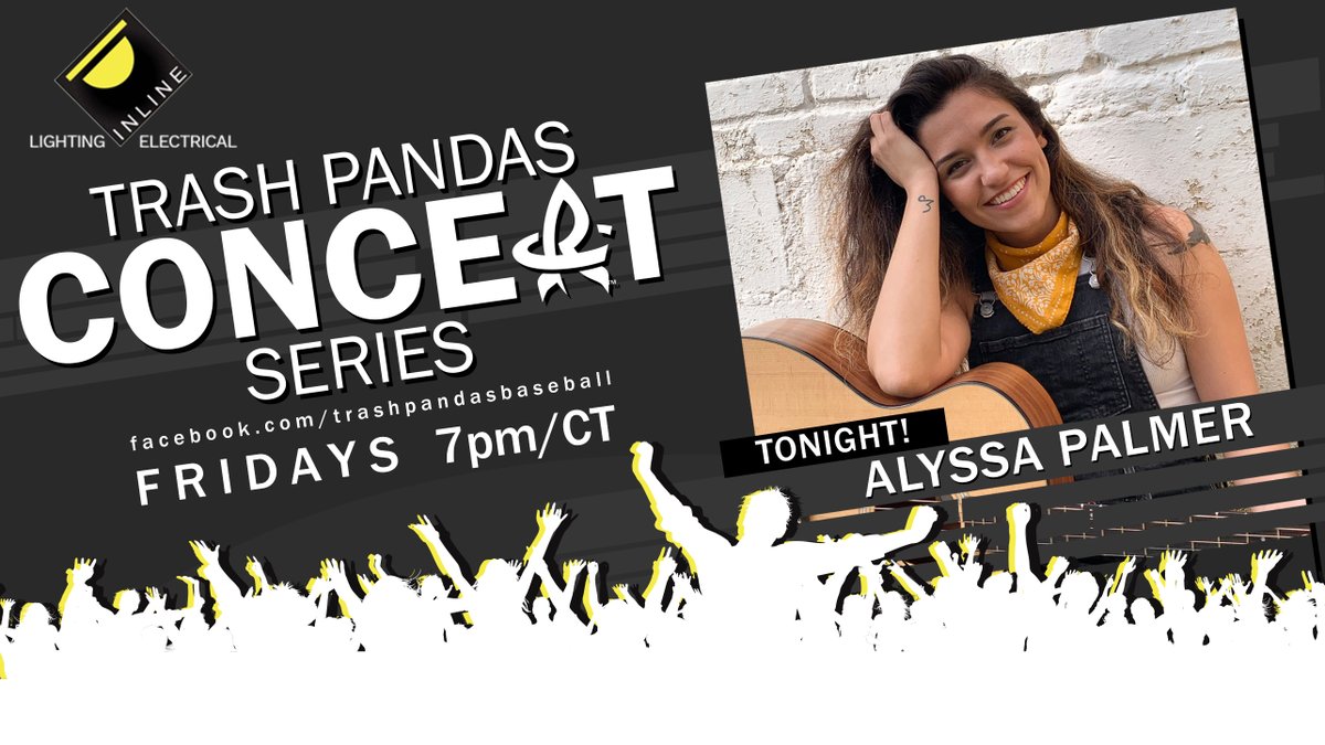 🎵 TONIGHT 🎵

The Trash Pandas Concert Series Presented by <a href="/InlineElectric/">Inline Electric </a> gets under way this evening!

Join us this on Facebook Live as country musician Alyssa Palmer leads us off!