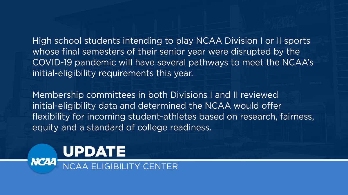 NCAA Eligibility Center tweet media