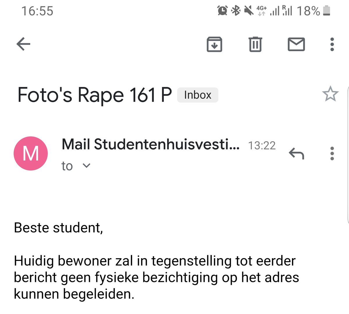 De Key stuurt mij een mail met duidelijke titel
