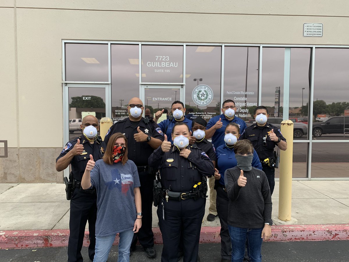 precinct2bc's tweet photo. Special Thank You to Kelly and Her son Cameron for stopping by the Precinct and providing us with some new Masks! #stayhome #staysafe #maskon https://t.co/KJ1ZIufv3M