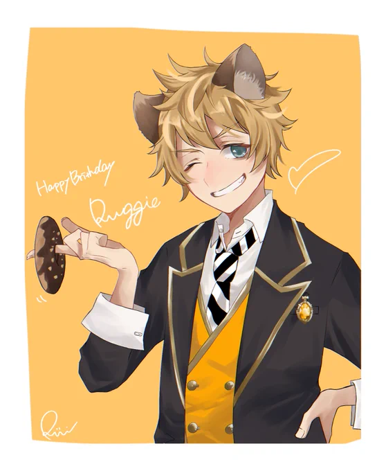 #ラギー・ブッチ誕生祭2020
#ツイステファンアート 
ラギーくんおめでとう〜〜〜!!??
ずる賢くて可愛いラギーくんが大好きだ、、? 