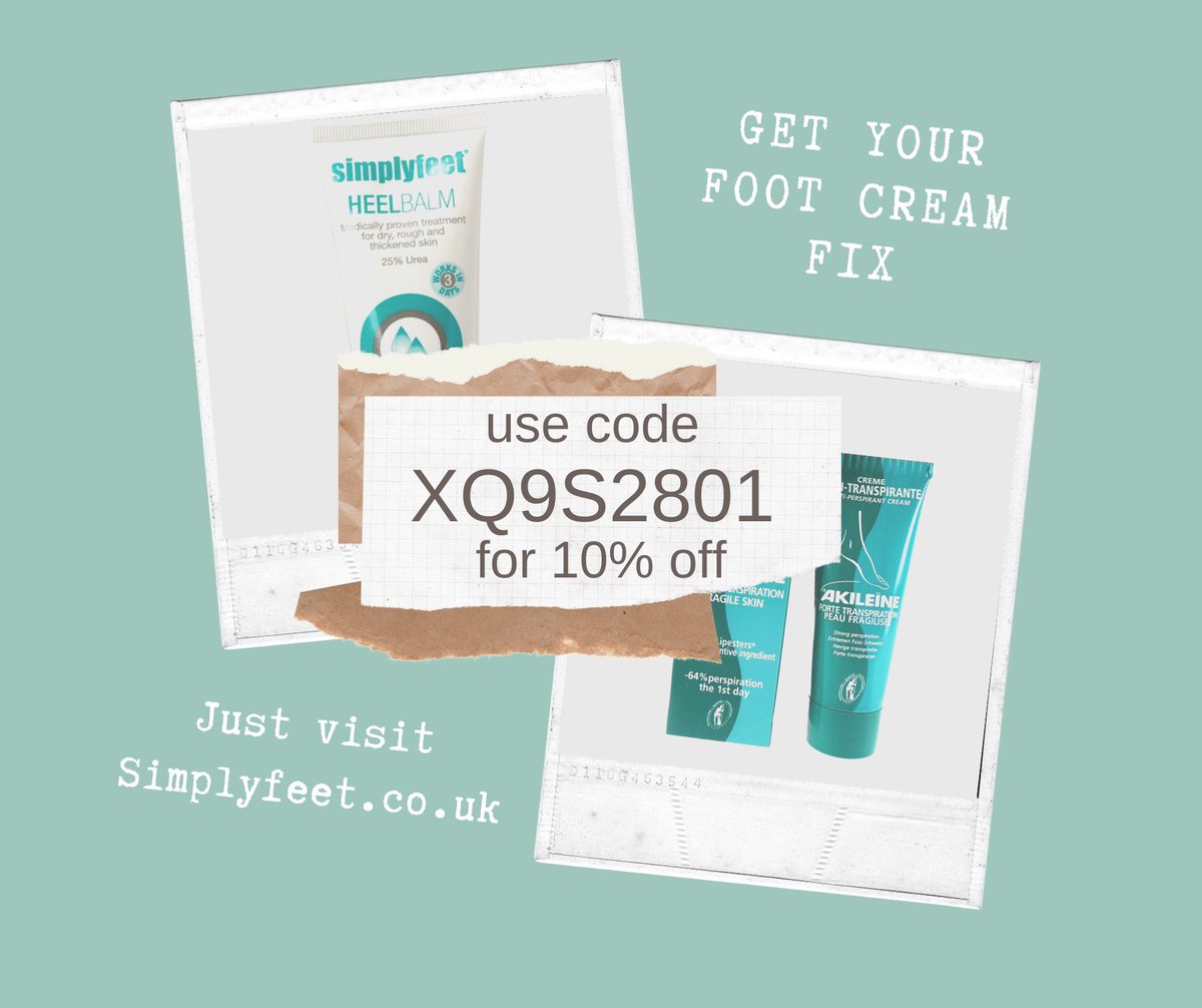 Running out of footcream? One of our suppliers is giving our patients 10% off their orders at simplyfeet.co.uk just pop the code below in at checkout