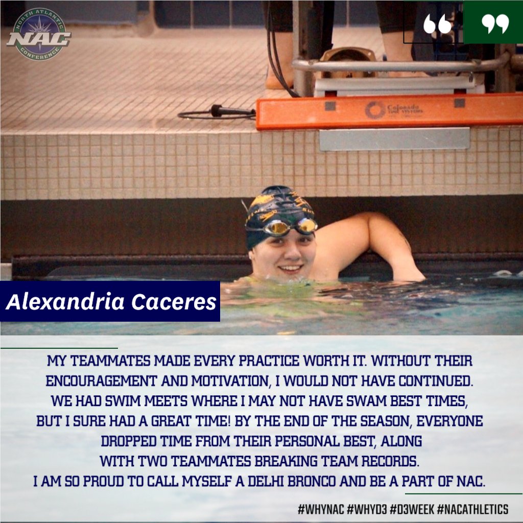 nacathletics's tweet photo. Alexandria Caceres @DelhiBroncos on #WhyNAC https://t.co/hQTxTgKYGz