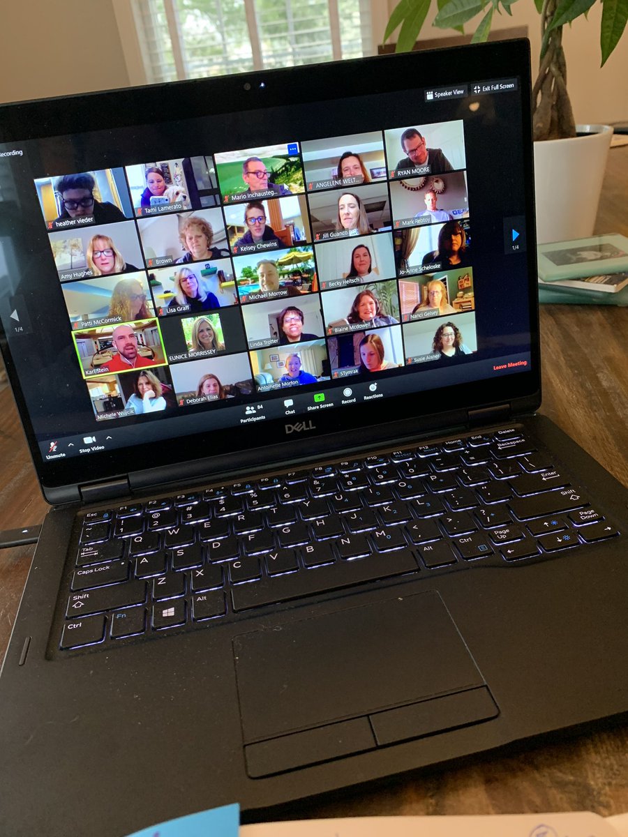 LameratoMrs's tweet photo. Zoom staff mtg! Hooray for OLMS and Abbott united forces of WB! #abbott2020 #onlyWB #wbinthecloud https://t.co/IZ0QcWzK1A