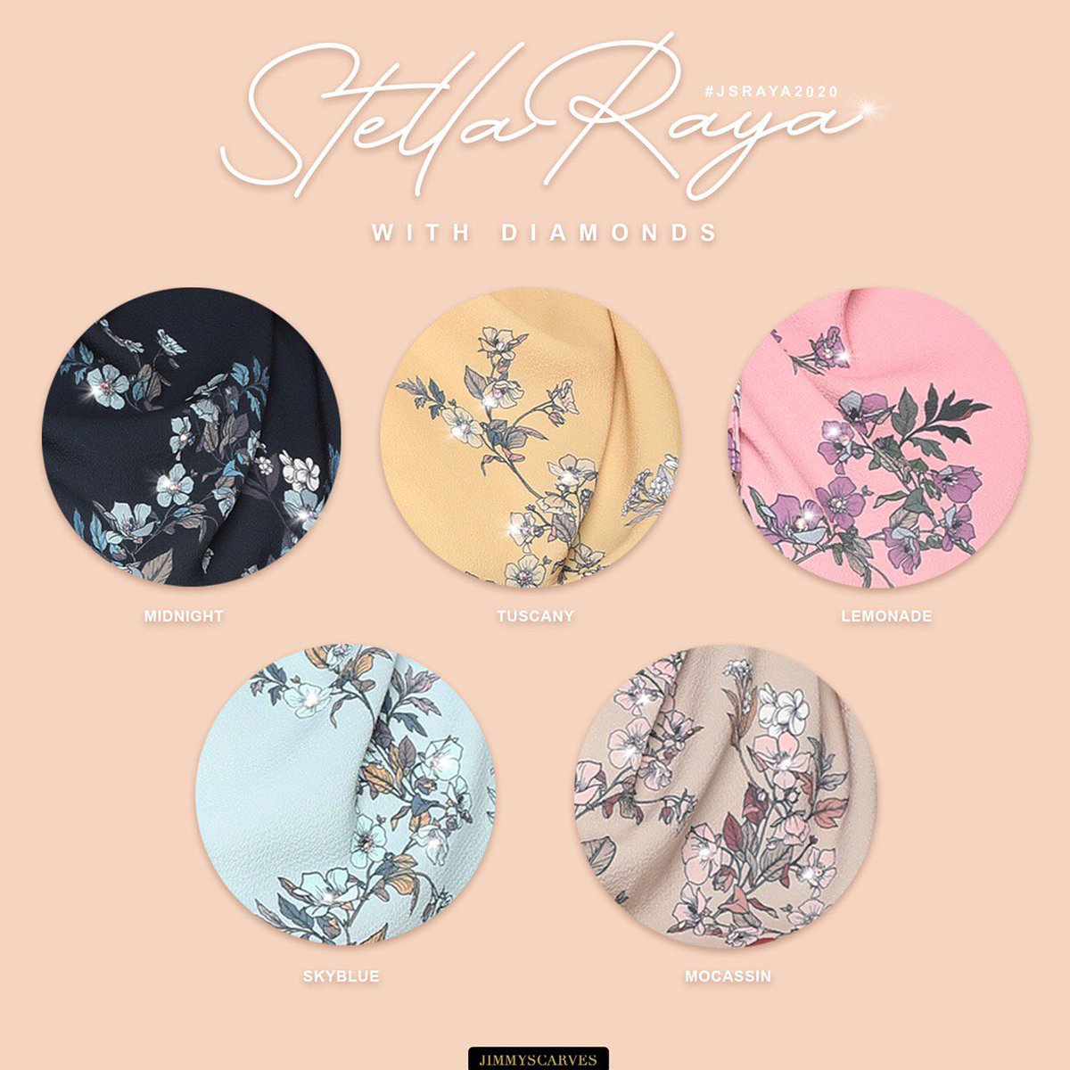 syahiraruzaimi's tweet image. THE NEW STELLA INSTANT #JSRAYA2020

Material :
Body- Premium Bubble Chiffon

Features : Soft and flowy- Comes with two version; diamond and without diamond ⁃Opaque and breathable⁃ Adjustable style &amp;amp; easy to wear⁃ Metaltag attached
 #printedscarf #tudungtakderhaka #jimmyscarves