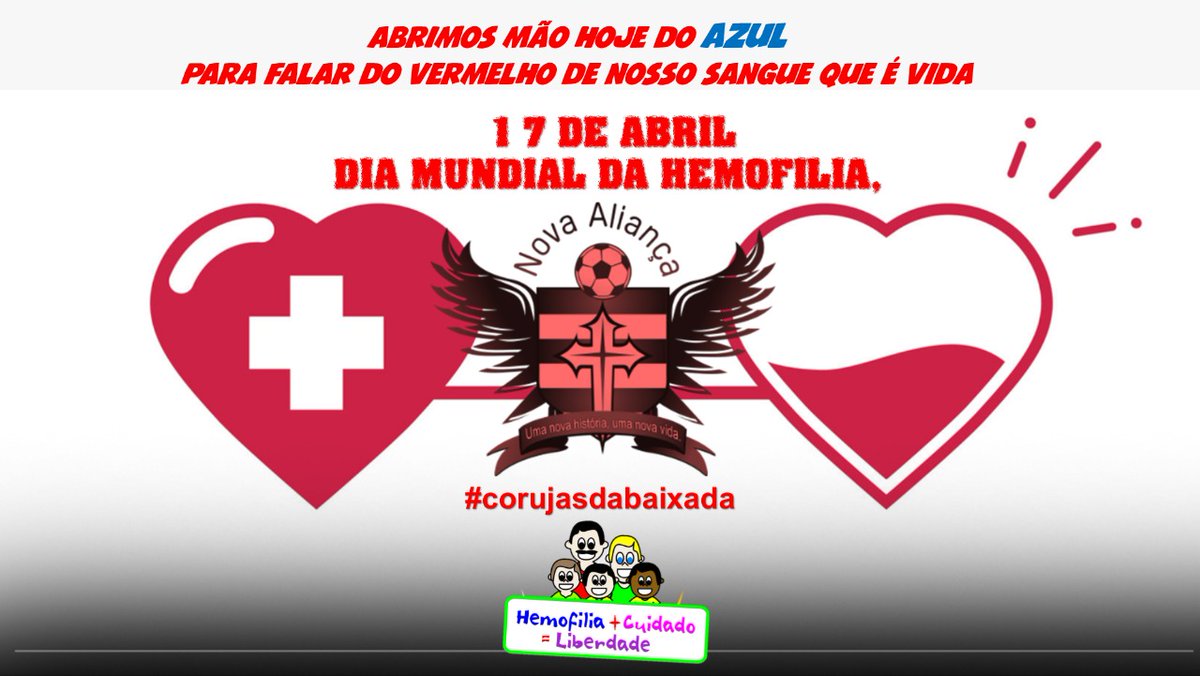 fut_nova's tweet photo. Hj é 17/04 dia de conscientização dia da hemofilia.
Conheça doença que afeta quase exclusivamente homens.
Vamos doar sangue, ajude a quem precisa, não abra mão de fazer a diferença https://t.co/9QWhpalX2U
2332 8611
#doesanguedoevida #hemorio #corujasdabaixada  
#futfeminino https://t.co/HiqDNTu2ik