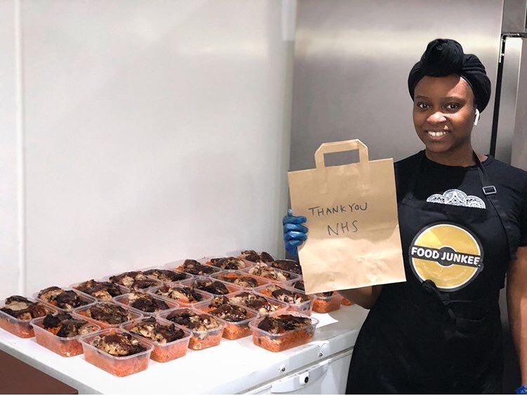 foodjunkeevan's tweet photo. Our first donation has gone to ST GEORGE HOSPITAL in Tooting. Thank you to all the hardworking @nhsenglandldn staff during this COVID-19 pandemic. #foodjunkee #foodjunkeevan #donation #meals #nhs #thankyou 🙌🏿 https://t.co/u80bOYelNV