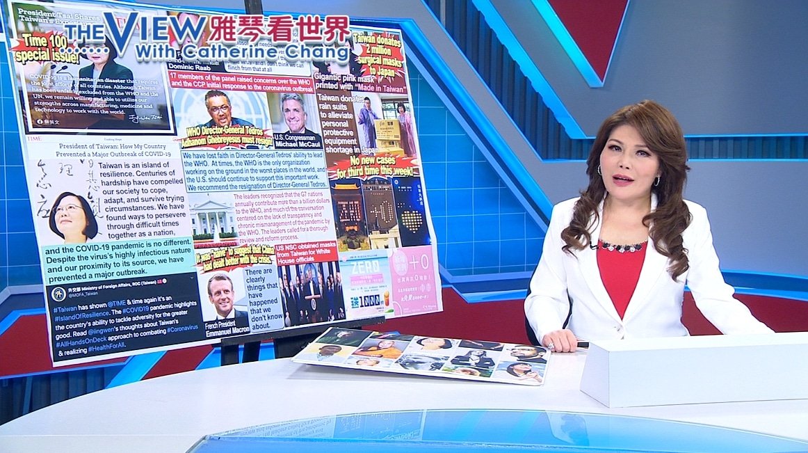 theview_chang's tweet photo. 大家晚安，今天的The View With Catherine Chang雅琴看世界，有
小英上Time 和習的cover-up
#Taiwanhelps
#TheViewWithCatherineChang雅琴看世界
#I’m not a native speaker, I am the number one anchor in Taiwan https://t.co/qdhWBtakW2