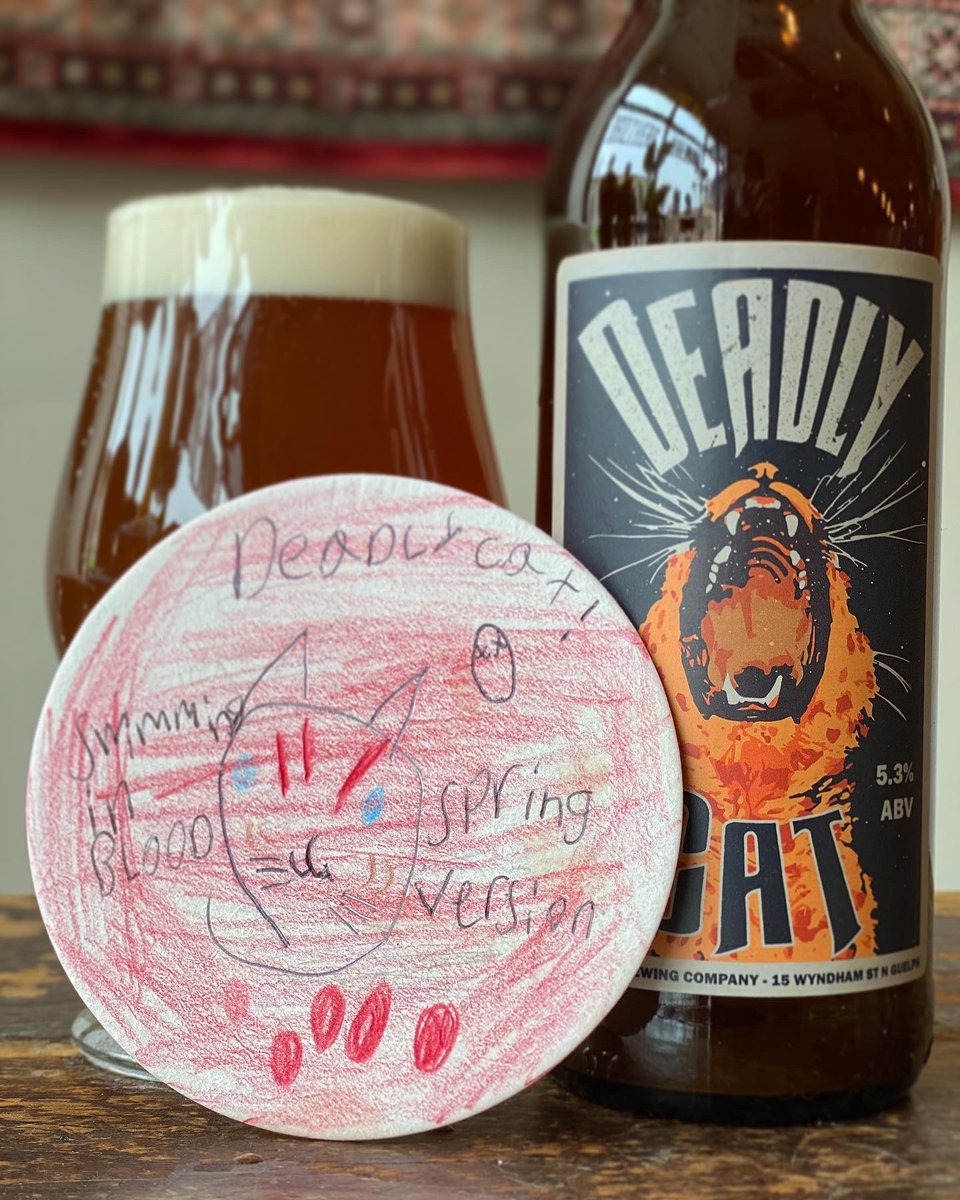 Introducing 🙌 DeadlyCat -MaltyVanillaAle! We strongly believe with dedication, determination, and passion you can achieve anything you set your mind to! This beer is an example of this! Designed by a very persistent young customer by the name of Liam. #DeadlyCat #Exotic