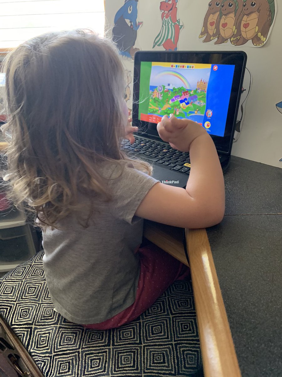 katie_tielking's tweet image. While mommy works Preslee explores Letterland. #eotigerchamps #VANCECoProud #sharevcs
