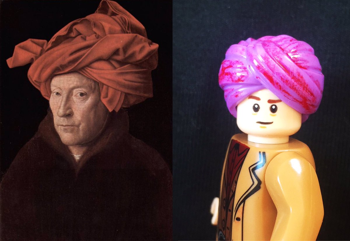 j_veissid's tweet photo. My 10 year old recreating a work of art for her school assignment...

(“A Portrait of a Man with a Turban" by Jan van Eyck) https://t.co/H6PiTkAzh2