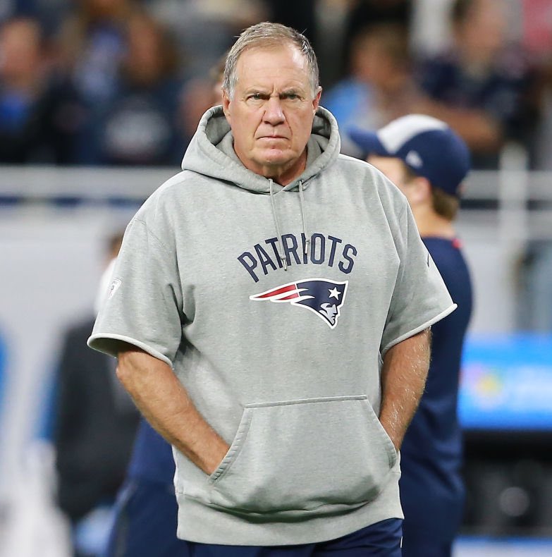 Super70sSports's tweet photo. The Patriots over/under is 8.5 wins. If you think this son of a bitch can’t get 9 then go for it, huckleberry. https://t.co/TBetFytbKw