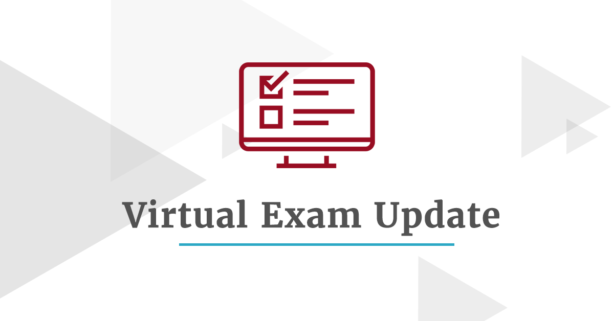The_Institutes's tweet photo. More information about our virtual exam offering is available here: https://t.co/JJVJg7Ozdw 
Virtual exams will be available for purchase on our website on May 4. We will continue to update our Exam Updates page as information becomes available. https://t.co/lLtnkXgKPw