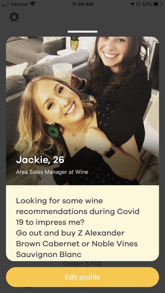 JackiePolis's tweet photo. My boss asked me to think of some creative ways to go to business during Covid 19 so I started hand selling over the dating apps https://t.co/Rt85BSAgY4