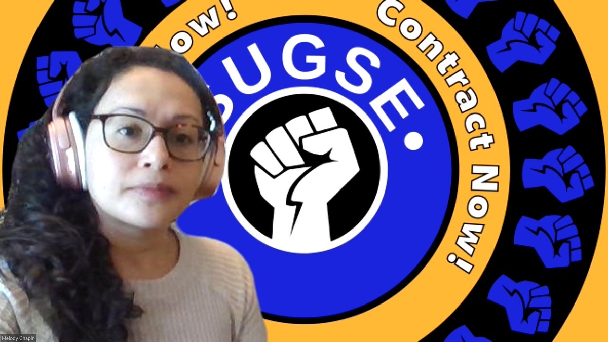 Today I'm teaching with this Zoom background. It's been a year of bargaining, <a href="/BrownUniversity/">Brown University</a>. #BrownContractNow