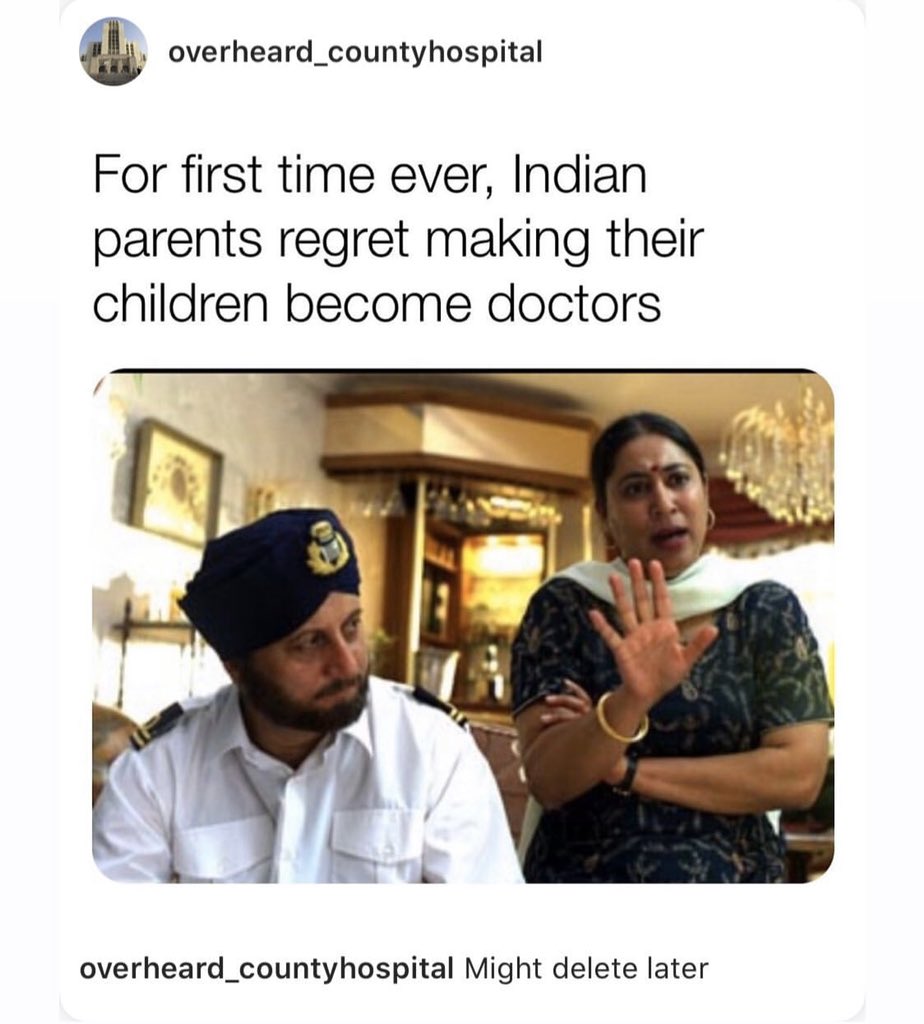 Rahul Sharma (@drrahulpsharma) on Twitter photo Some levity in an otherwise grim situation 😂 #Wuhan #coronavirus #COVID19 #india #parents #doctor #cardiotwitter
<a href="/StanfordMed/">Stanford Medicine</a> <a href="/StanCVFellows/">StanfordCVFellowship</a> <a href="/AnkurKalraMD/">Ankur Kalra</a> <a href="/TheNarulaSeries/">Arvin Narula</a> @TAVR_India <a href="/rushiparikh11/">Rushi Parikh</a> <a href="/PradeepYadavMD/">Pradeep Yadav</a> <a href="/SanonSaurabh/">Saurabh Sanon</a> <a href="/DrSheilaSahni/">Dr. Sheila Sahni</a> Some levity in an otherwise grim situation 😂 #Wuhan #coronavirus #COVID19 #india #parents #doctor #cardiotwitter
<a href="/StanfordMed/">Stanford Medicine</a> <a href="/StanCVFellows/">StanfordCVFellowship</a> <a href="/AnkurKalraMD/">Ankur Kalra</a> <a href="/TheNarulaSeries/">Arvin Narula</a> @TAVR_India <a href="/rushiparikh11/">Rushi Parikh</a> <a href="/PradeepYadavMD/">Pradeep Yadav</a> <a href="/SanonSaurabh/">Saurabh Sanon</a> <a href="/DrSheilaSahni/">Dr. Sheila Sahni</a>