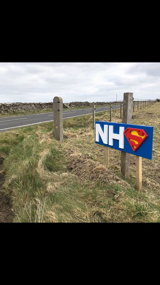 Our awesome Care &amp; Repair tradesman Lennie has been home-based and responding to emergency calls this week. In between those, he has been using his creative skills to show support for the superheroes at <a href="/NHSOrkney/">NHS Orkney</a> #InThisTogether #Orkney <a href="/CareRepairScot/">Care&RepairScotland</a>