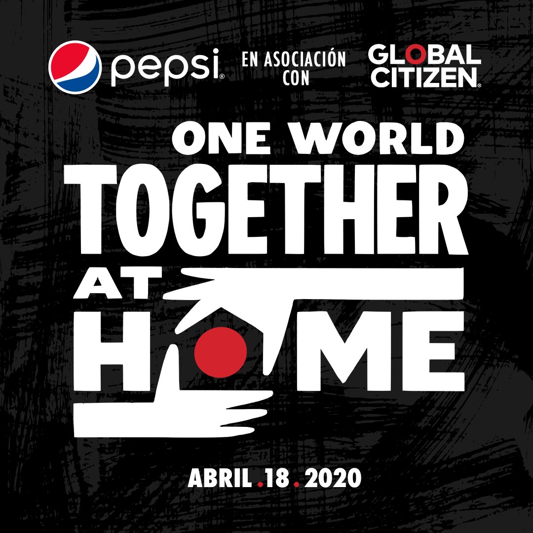 Quédate en casa con nosotros el 18 de abril para luchar unidos contra el COVID-19. En asociación con <a href="/GlblCtzn/">Global Citizen ⭕</a> traemos algunas de las súper estrellas mundiales para celebrar los esfuerzos heroicos de los profesionales de la salud. One World #TogetherAtHome glblctzn.me/34aQLUB