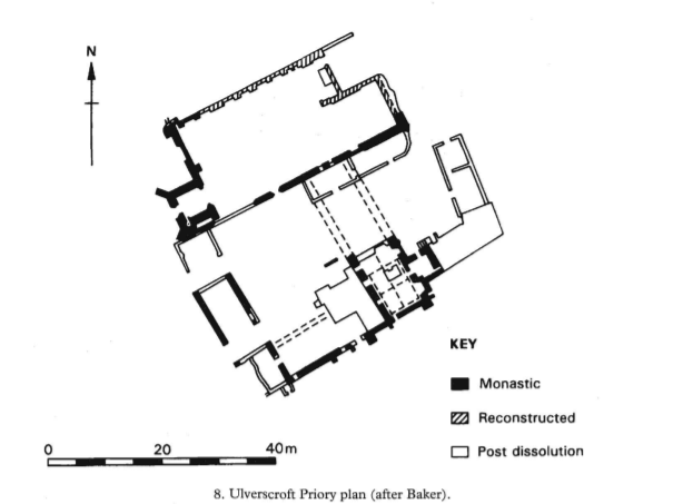 Ulverscroft Priory, another middling Austin House, but the most substantial monastic ruin in Leics. Church W tower stands to full height. Good piscina/sedilia group, little known. In private ownership with no access (but you can see it from a footpath) and on HE at risk register