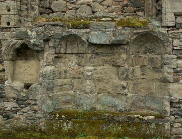 Ulverscroft Priory, another middling Austin House, but the most substantial monastic ruin in Leics. Church W tower stands to full height. Good piscina/sedilia group, little known. In private ownership with no access (but you can see it from a footpath) and on HE at risk register