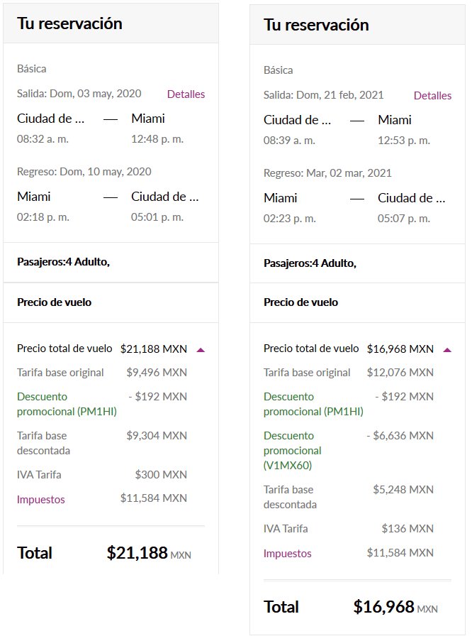 GuichoVillegas's tweet photo. Lógica @viajaVolaris parte 2...
Originalmente pagué $15,580 por el vuelo de la izquierda.
A la derecha el costo del vuelo que estoy solicitando $16,968.
Ofrecen un crédito de $15,580 ¡pero no cubre impuestos! Pagaría $11,720 por el cambio.
@Profeco ¿Tiene sentido? https://t.co/RyPQPTgmD5