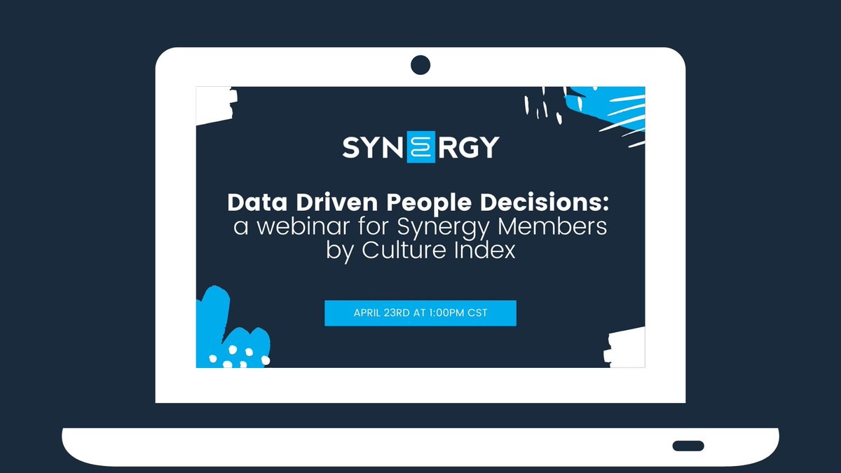 tweetsbysynergy's tweet photo. Have you heard other Synergy members talk about Culture Index, but don't really know much about our #SynergyPartner? Join us on Thursday, April 23rd at 1pm CST to learn more - https://t.co/vTe6gwLSNC #TeamSynergy #SynergyWebinar #NoVendorsJustPartners https://t.co/NCSl5ERVXW