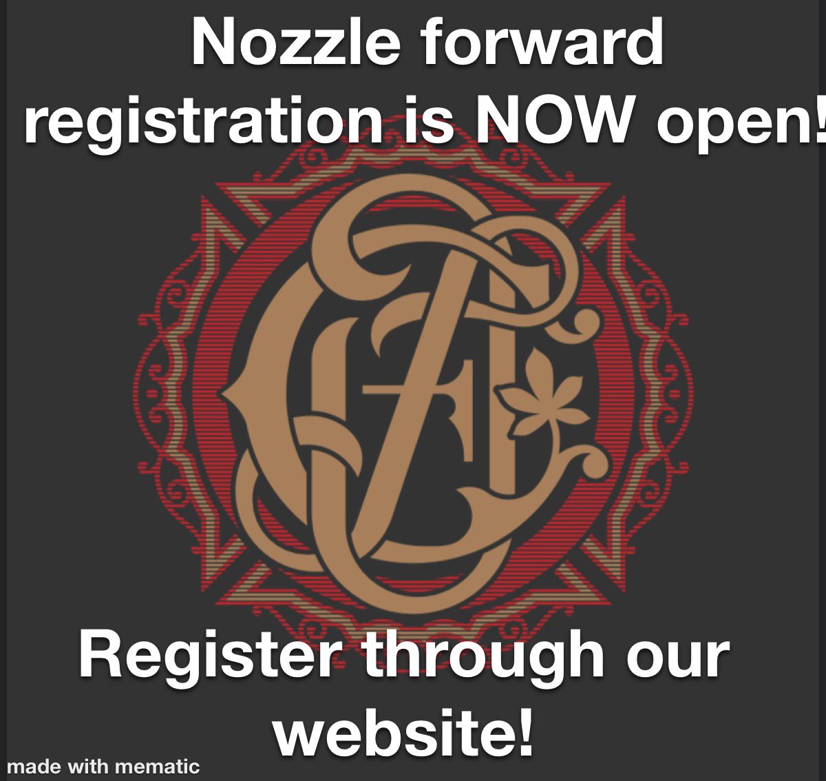 OhioFOOLS's tweet photo. It’s time to REGISTER for Nozzle Forward! Link to our website is in the bio! Spots will go fast! #nozzleforward #centralohiofools https://t.co/xi7vb5ZbVC