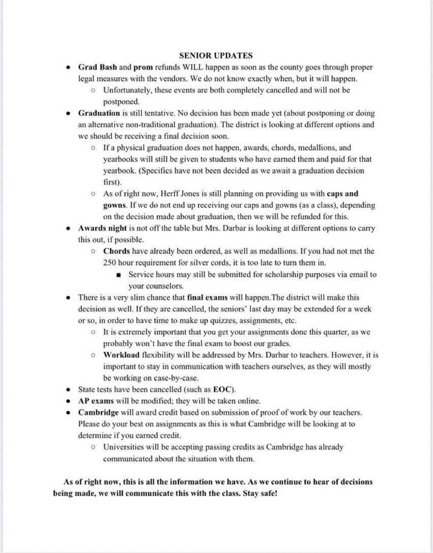 gatorsof2020's tweet image. We know the uncertainty only makes this situation even more stressful. We will continue to communicate all decisions as we hear about them.❤️