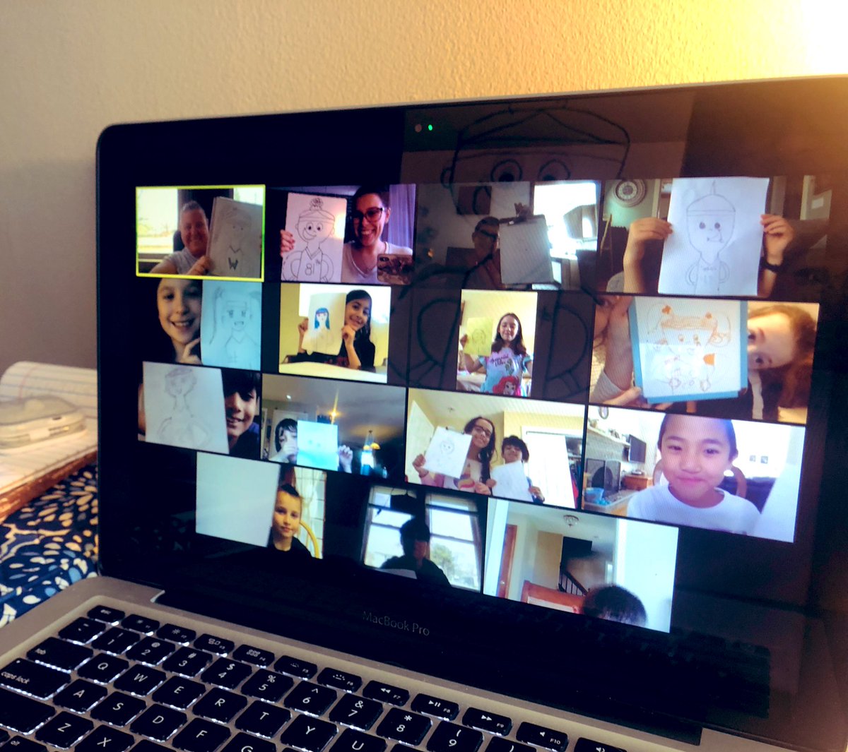 Our class zoom today was so much fun! Today we did a directed drawing to go along with the book that our students read this week called “Hoop Genius”. I loved seeing their determination and creativity as they drew themselves as basketball players! #MPSLearns #BeWES 🏀