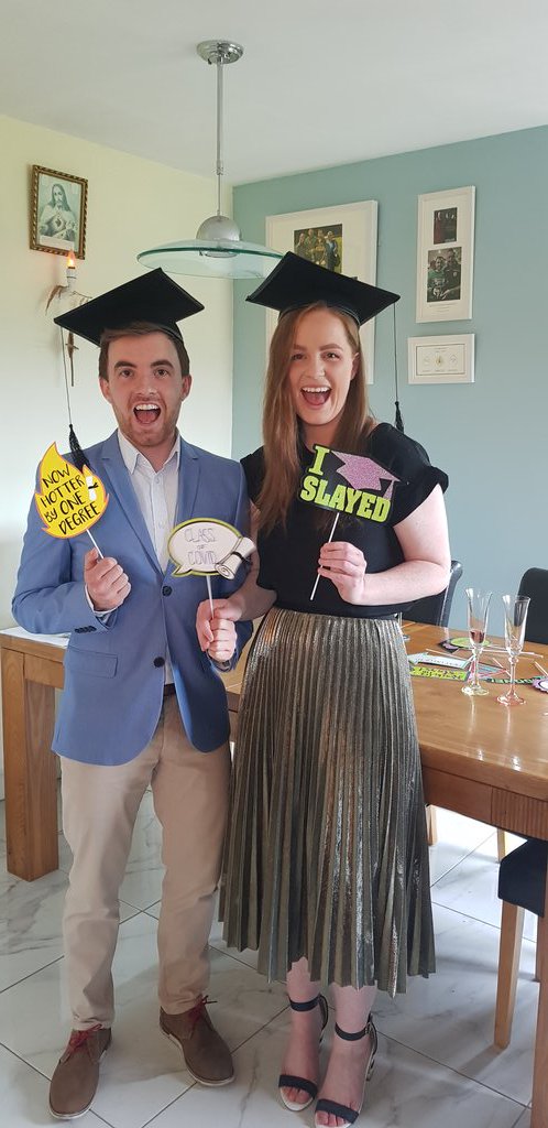 aoifebm's tweet photo. Extremely proud of these two today 🥳🥳🥳 Graduated as Medical Doctors today from @UCC @KevBarryMurphy @maddycreads @UCCMedHealth @UCC_Medicine @uccconferrings @LeoVaradkar @SimonHarrisTD @osheaucc 
#UCCMedGrad20
#ClassofCovid https://t.co/kkG1dGIliR