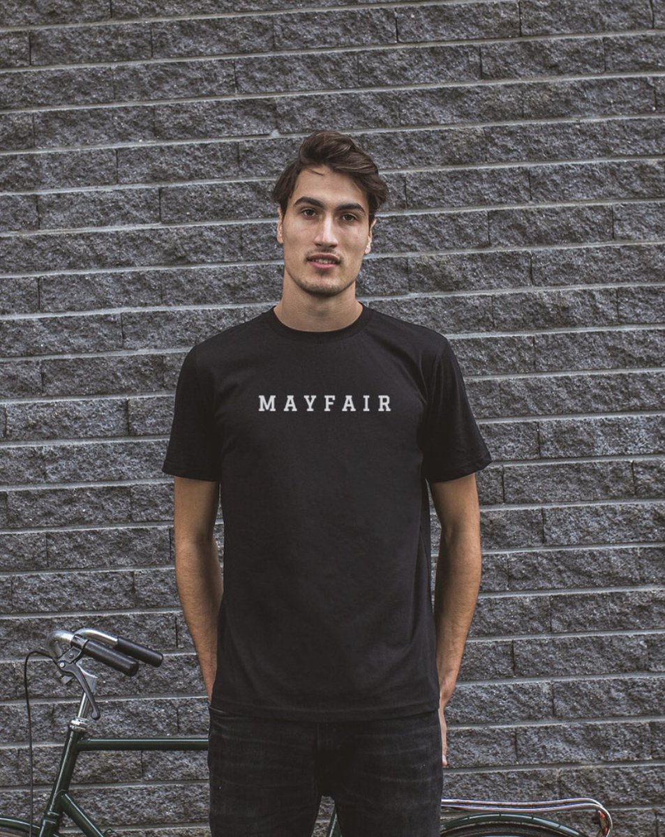 Our new Men’s t-shirt, shop now mayfaircurated.shop #mayfair #shop #mayfaircurated