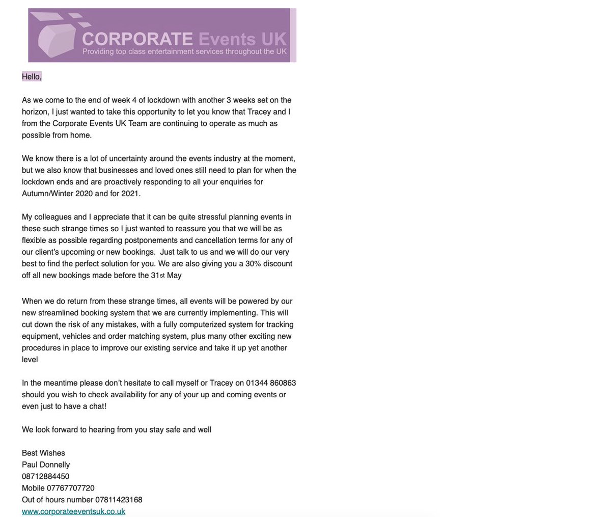 Corporate Events UK Ltd (@ceuk02) on Twitter photo 