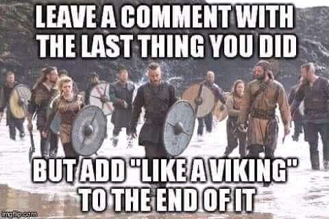 GoodwifeAnna's tweet photo. Drank coffee.... LIKE A VIKING!! https://t.co/bQ98OCCQ7y