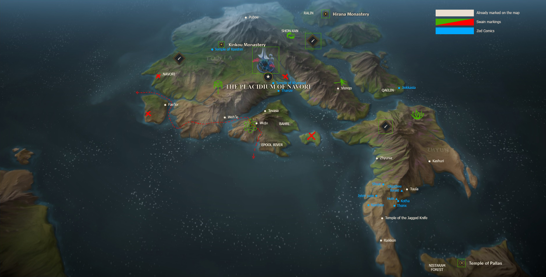 Ionia Map League Of Legends Nocanoha Auf Twitter: „Map Of Ionia With All The Current Locations, Marks  From Swain's Lor Trailer And Zed's Comics Https://T.co/1W9Gaz0Nri“ / Twitter