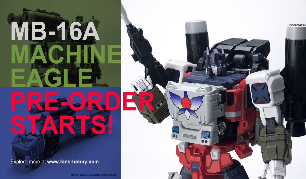 fans_hobby's tweet photo. Glad to inform you that MB-16A MACHINE EAGLE pre-order starts!
Pls. check with your local stores or pre-order at our online store: https://t.co/O3u9EeIkOy
#fanshobby #thirdpartytransformers #machineeagle #machinewarsprime #machinewars https://t.co/y4o08qA1lO