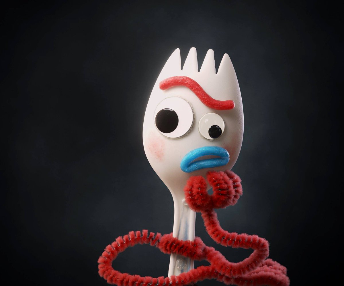 Pixar's tweet image. Forky is trash but… 
Maybe toy? But maybe still… 
Trash? Who knows, who knows.  
#NationalHaikuDay