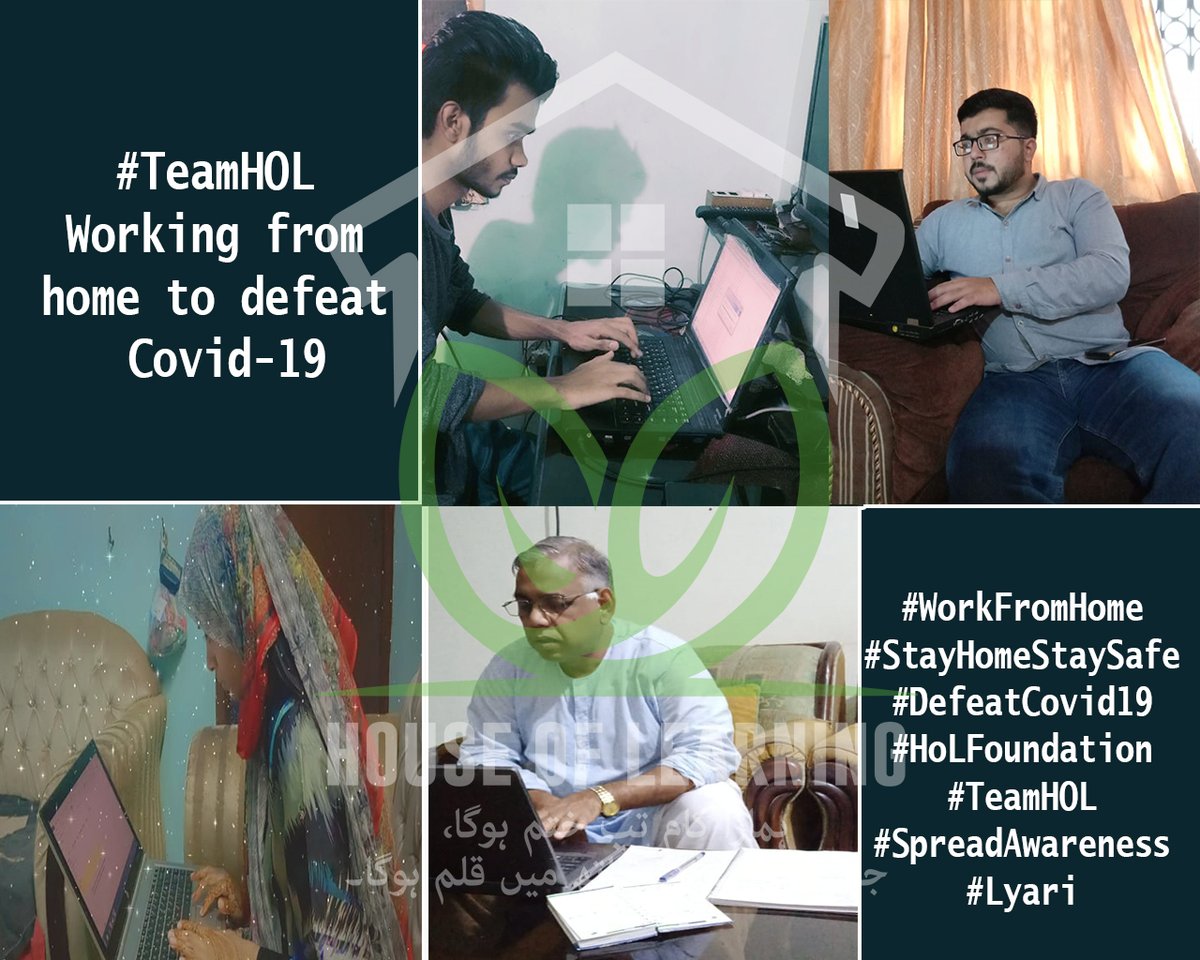 holwelfare's tweet photo. WE ARE WORKING FROM HOME !!
- To defeat Covid-19
- To maintain social distancing
- As socially responsible citizens
- To do business responsibly
- As an obligation to our nation
#WorkFromHome #StayHomeStaySafe #DefeatCovid19 #HOLFoundation #TeamHOL #SpreadAwareness #lyari https://t.co/Ir8RHg17k2