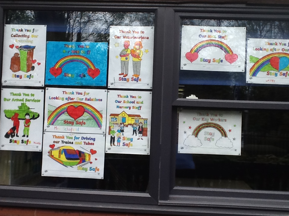 chadvaleprimary's tweet photo. #ChadVale Our lovely posters to show our thanks to our frontline heroes! https://t.co/hWvvnzQIIg