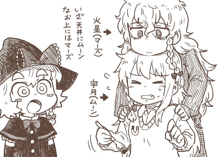 いざ天井にムーン
なお上にはマーズ 