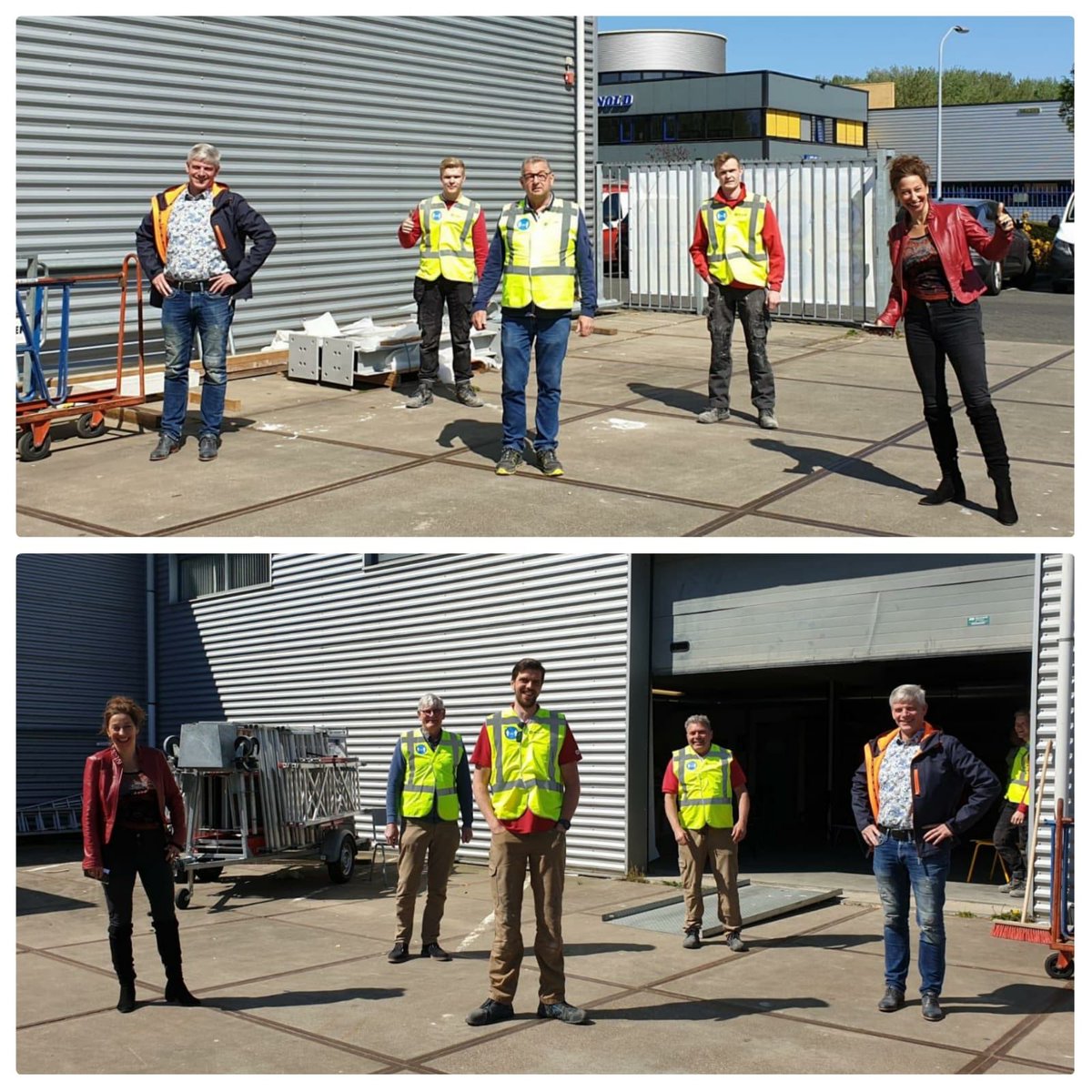 Supertrots op onze collega’s dat we de afgelopen 5 Corona-weken toch 4 opleveringen hebben kunnen vieren! Onze eerste virtuele borrel met team Appartementencomplex Slootdorp en vandaag op 1,5m afstand met de teams van Ris Rubber, Cordaan en de Deeltjesversneller voor het AMC.