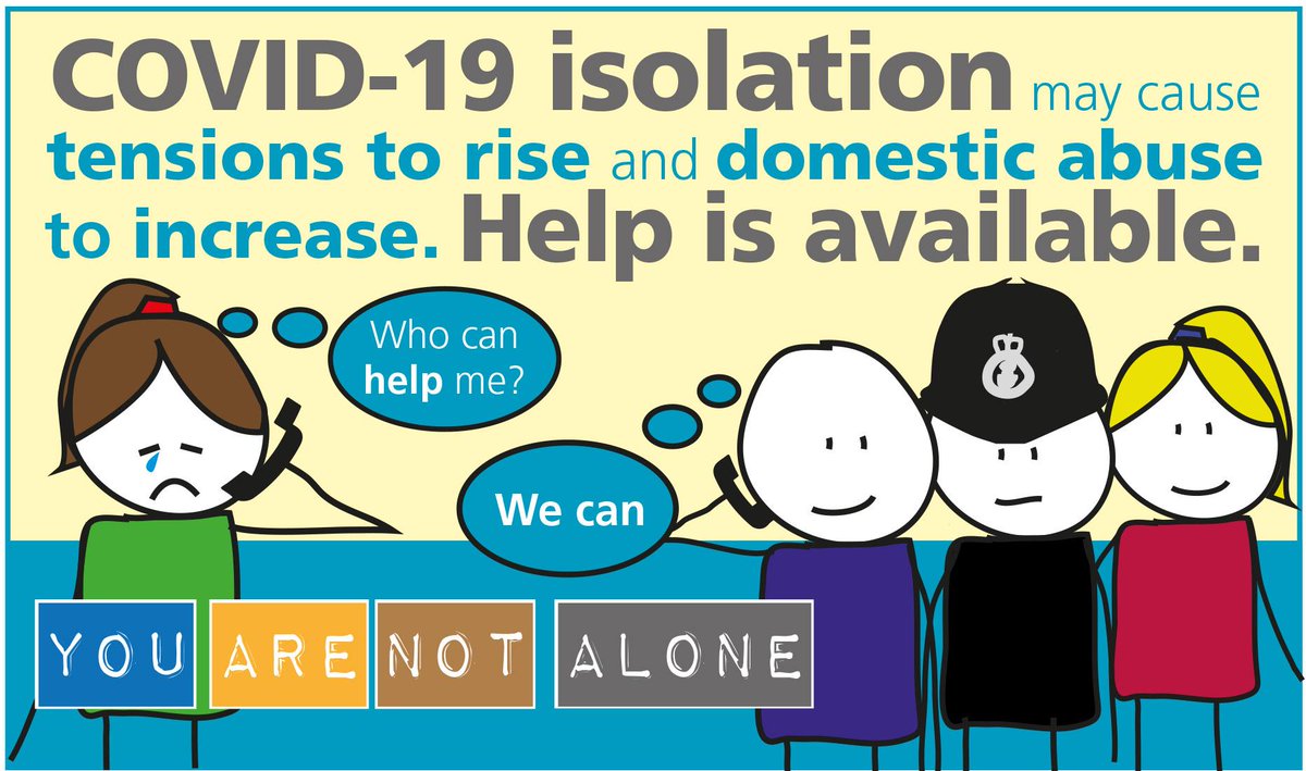 Three more weeks of social distancing and isolation! Home working, organising home education and limited time outside will be frustrating for many.

All this + limited contact with the outside world may cause an increase in domestic abuse. For help visit: dorset.police.uk/abuse-help