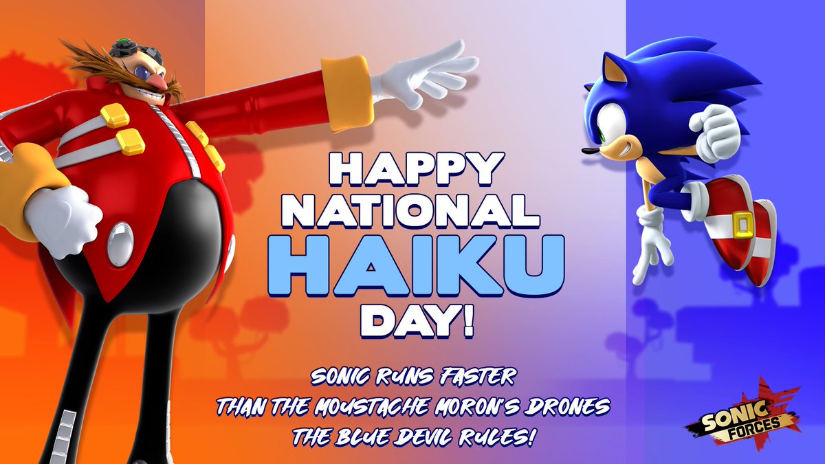 Happy #NationalHaikuPoetryDay  Feeling creative? Leave your own Sonic-Universe Haiku below!

✏️ Here’s one from us to kick things off: