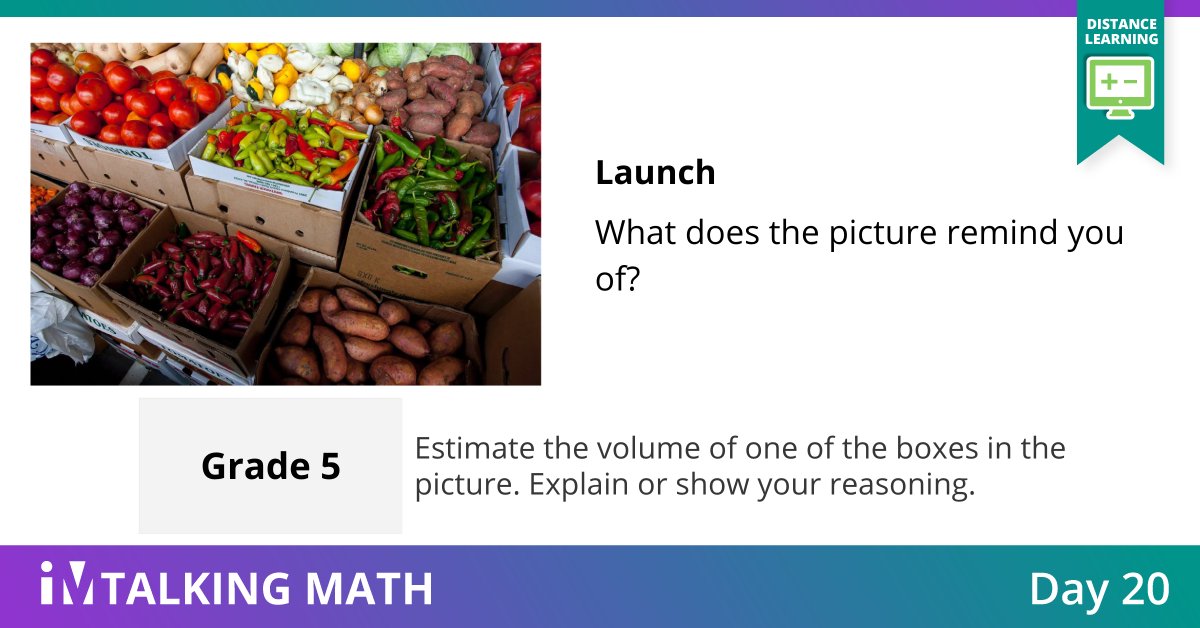 Today’s K–5 #IMTalkingMath prompt is available here: ow.ly/hfaa50zeTl9 Look at the picture. What does it remind you of? Click for math discussion questions for every grade K–5. #LearnWithIM #IMTalkingMath