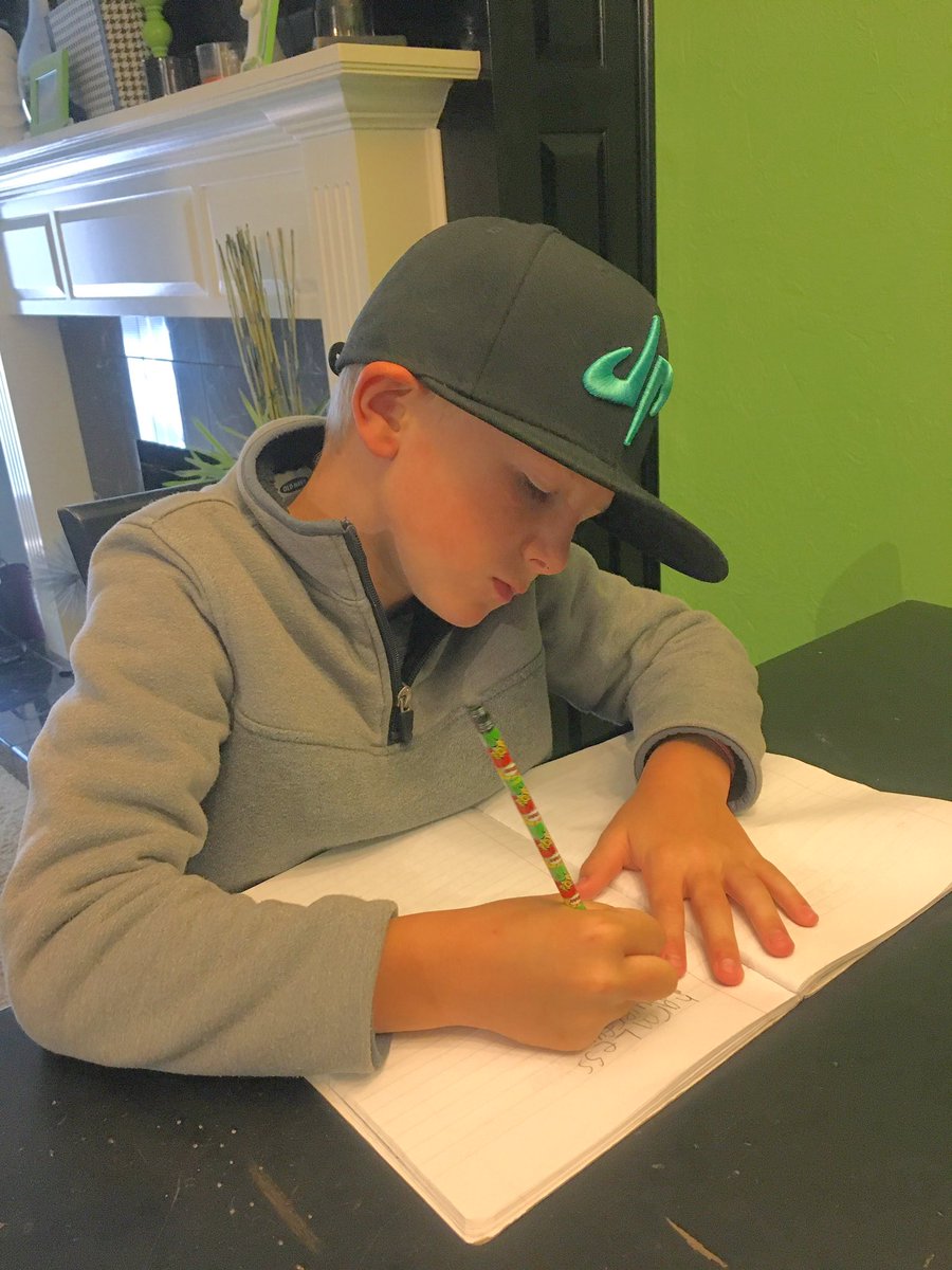 CourtB0122's tweet photo. Still takes his weekly spelling test 📝 #CISDRocks #ArdenRoad #schoolathome https://t.co/IHSUUIVUbi