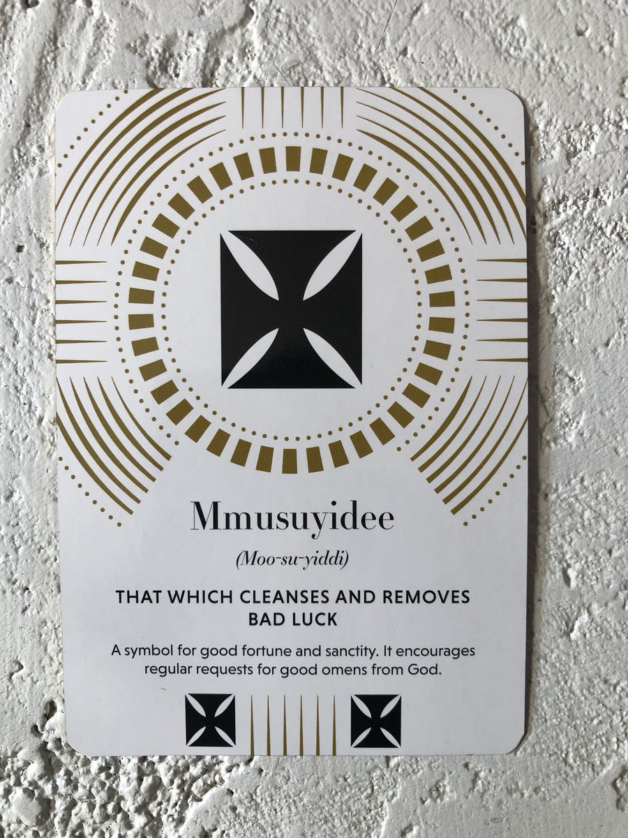 ConjureChronic's tweet image. Got my Andinkra #ancestralguidance cards yesterday. I cleansed them, prayed over them, and laid them on the alter... Pulled one card last night, and pulled one again this morning — same card #Ireceiveit