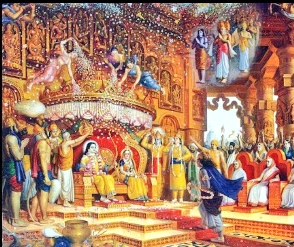 Ram Rajya, where peace, prosperity, and tranquility reigned, for there was no one to challenge the seat of Ayodhya, literally the land without wars. Incidentally in Hindi, “Ayodhya” means “a place where there is no war.” Hence “Ram Rajya” is described as an ideal society.