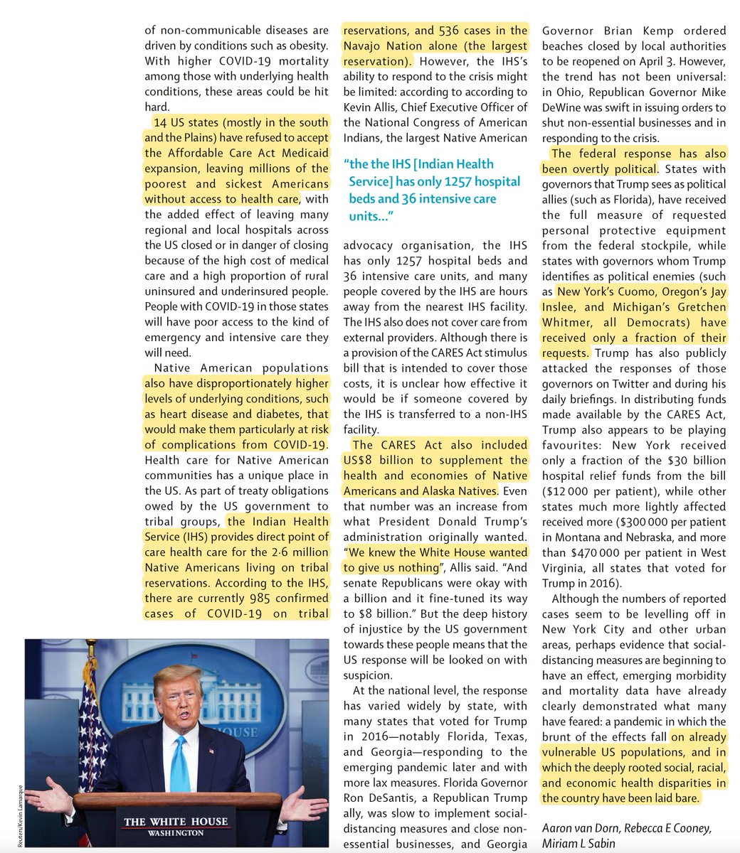 EricTopol's tweet image. This is the last thing the U.S. needs:
 &quot;the deeply rooted social, racial, and economic health disparities in the country have been laid bare&quot;
thelancet.com/action/showPdf… @TheLancet @aaronvandorn @BekRx @mimilewissabin &quot;The federal response has also been overtly political&quot; Appalling.