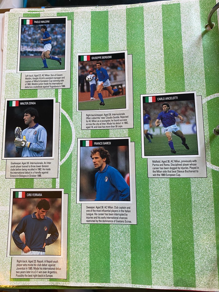 Italy then, and they obviously didn't see Bobby Baggio making much of an impact so why bother including him